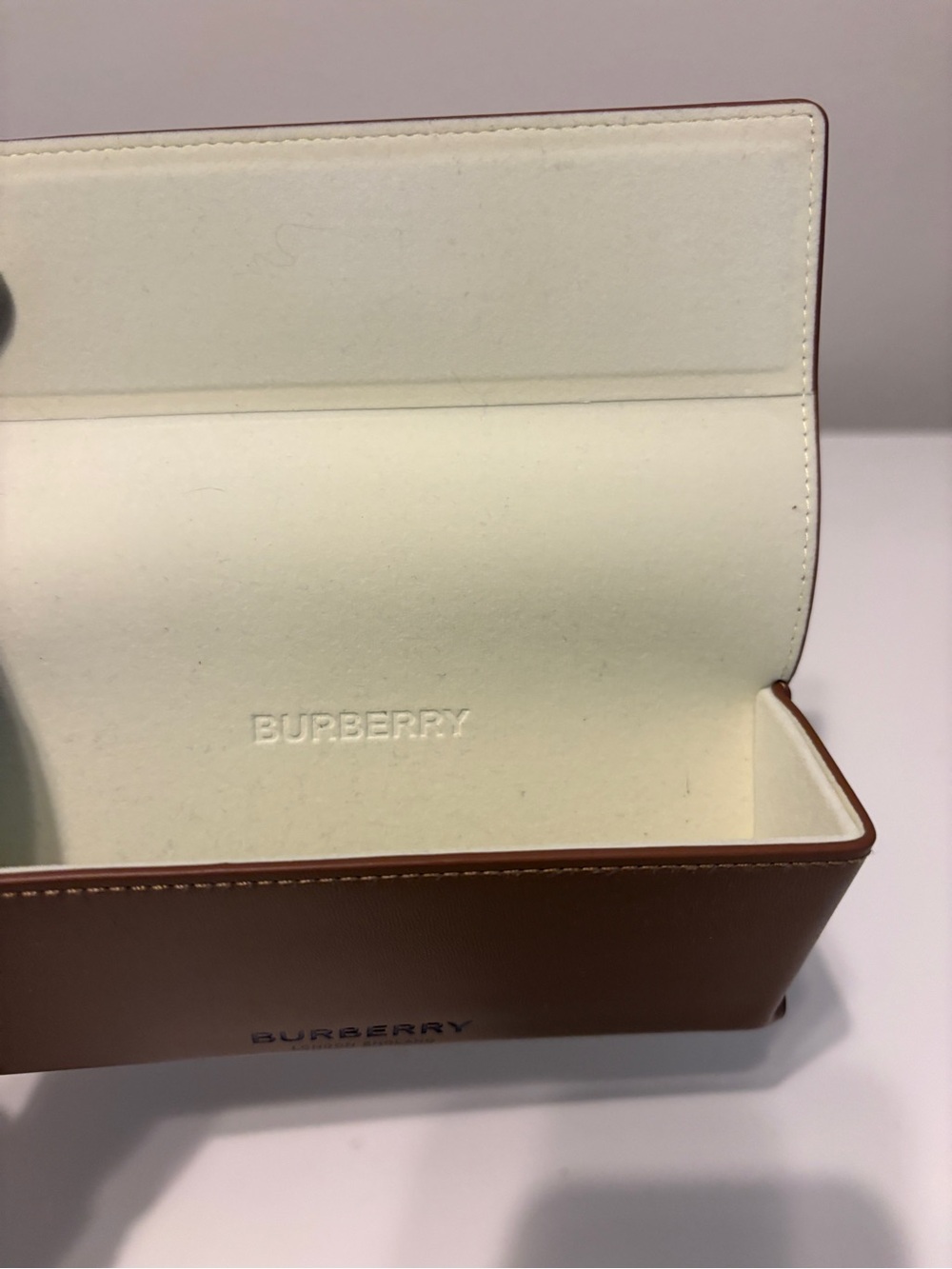 Burberry Black Frame Eyeglasses with Burberry Check Temples - Picture 7 of 8